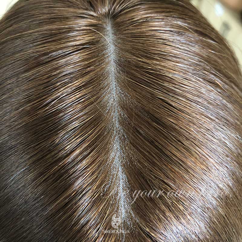 Silk Top Wig Medium Brown