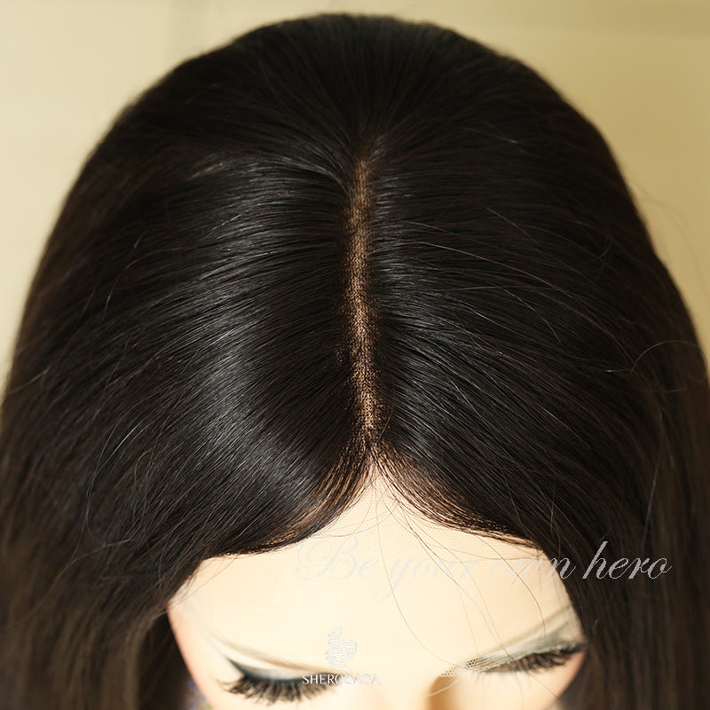 Premium Human Hair Lace Wigs Medium Brown