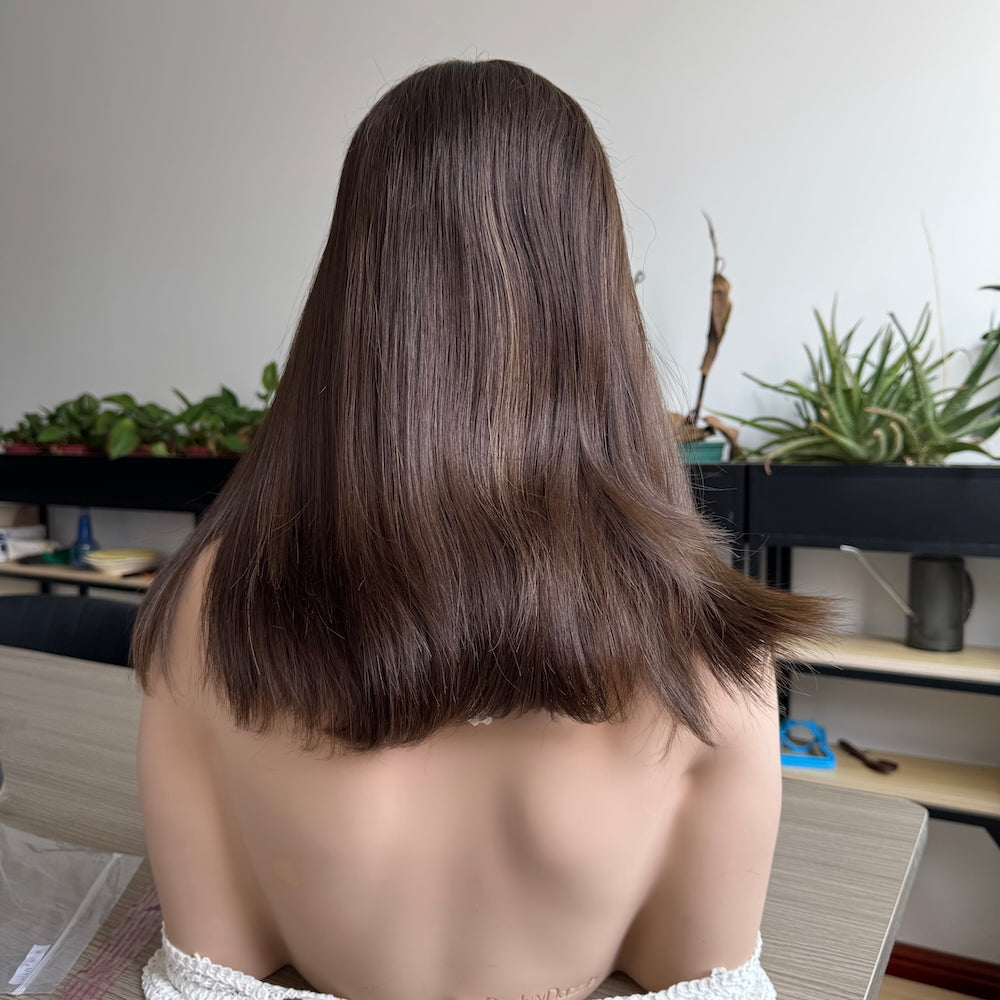Classic Brown with Natural Depth Lace Top Wig