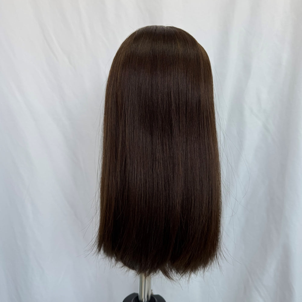 Brown silk top wig-sheitel