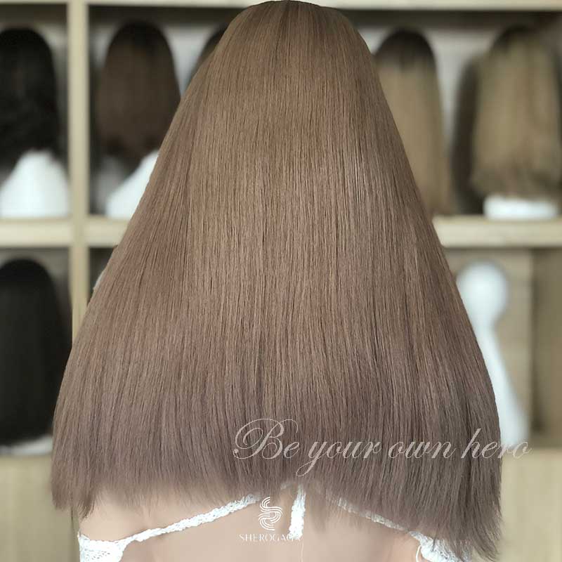 Cool Brown Bandfall Wigs 20inches Non Layer