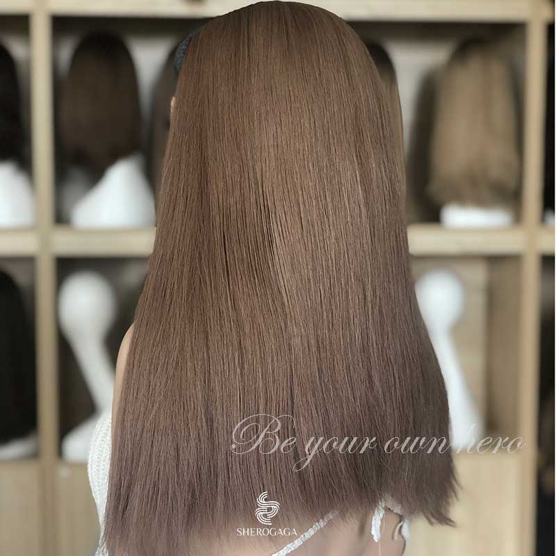 Cool Brown Bandfall Wigs 20inches Non Layer