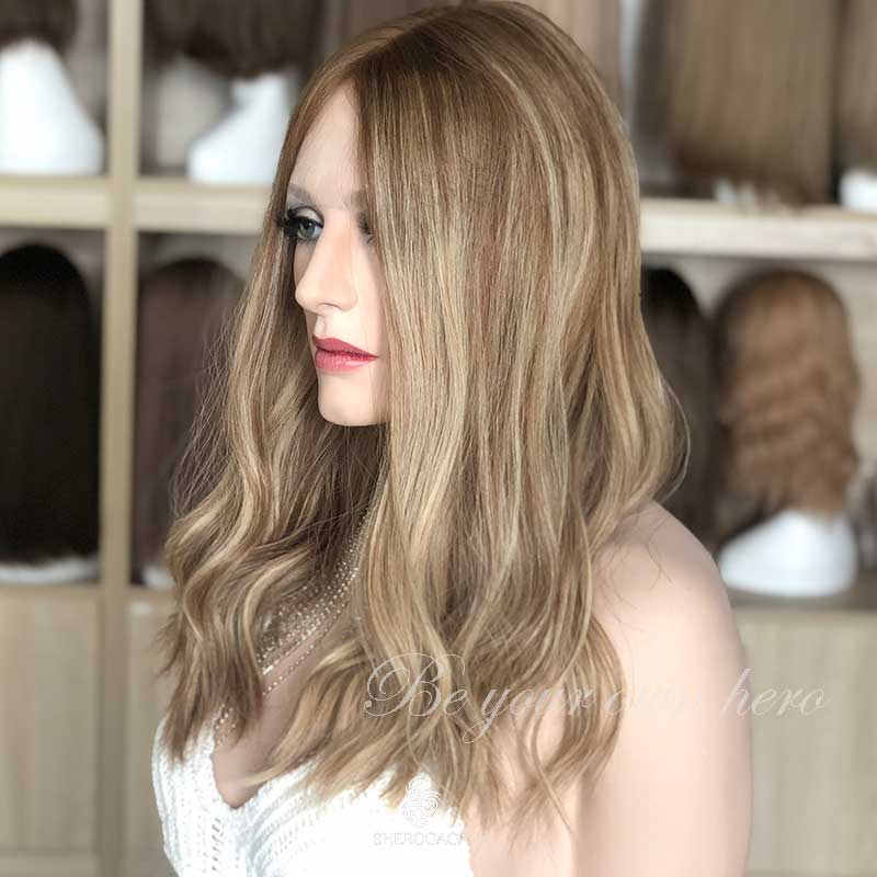 Stock Warm Sandy Blonde Lace Top Wig