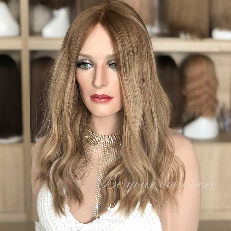 Stock Warm Sandy Blonde Lace Top Wig