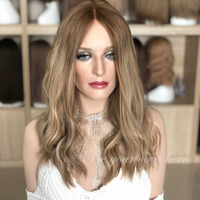 Stock Warm Sandy Blonde Lace Top Wig