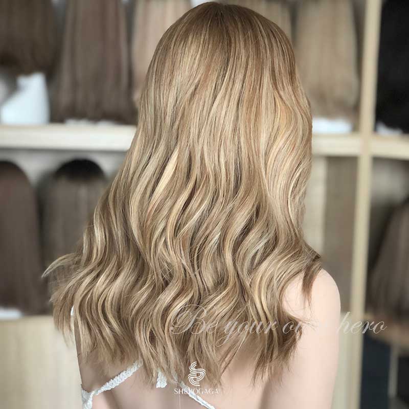 Stock Warm Sandy Blonde Lace Top Wig