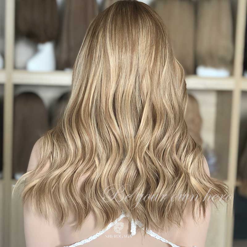 Stock Warm Sandy Blonde Lace Top Wig