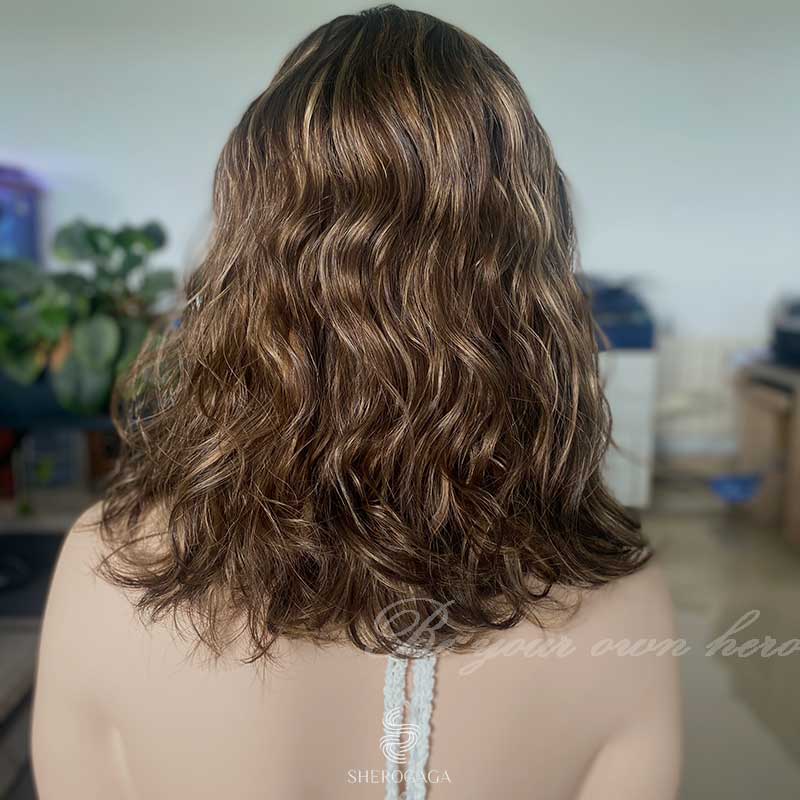 Seamless Silk illusion Lace Front Wig Natural Curly Wavy