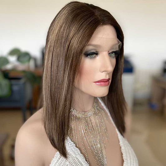 Off Black Bronde Balayage Lace Top Wig