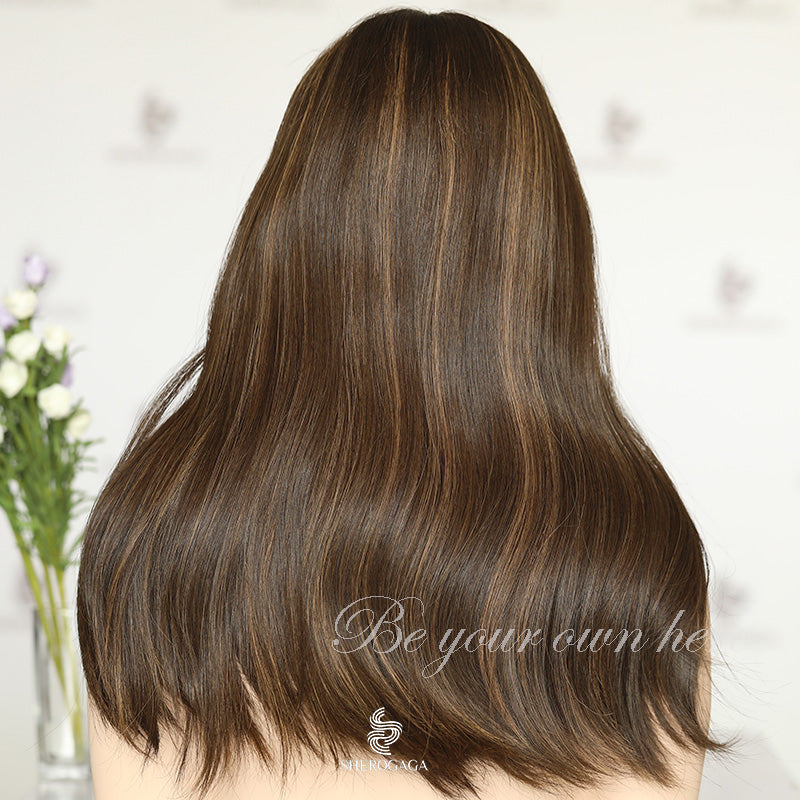 Neutral Brown Lace Top Wig