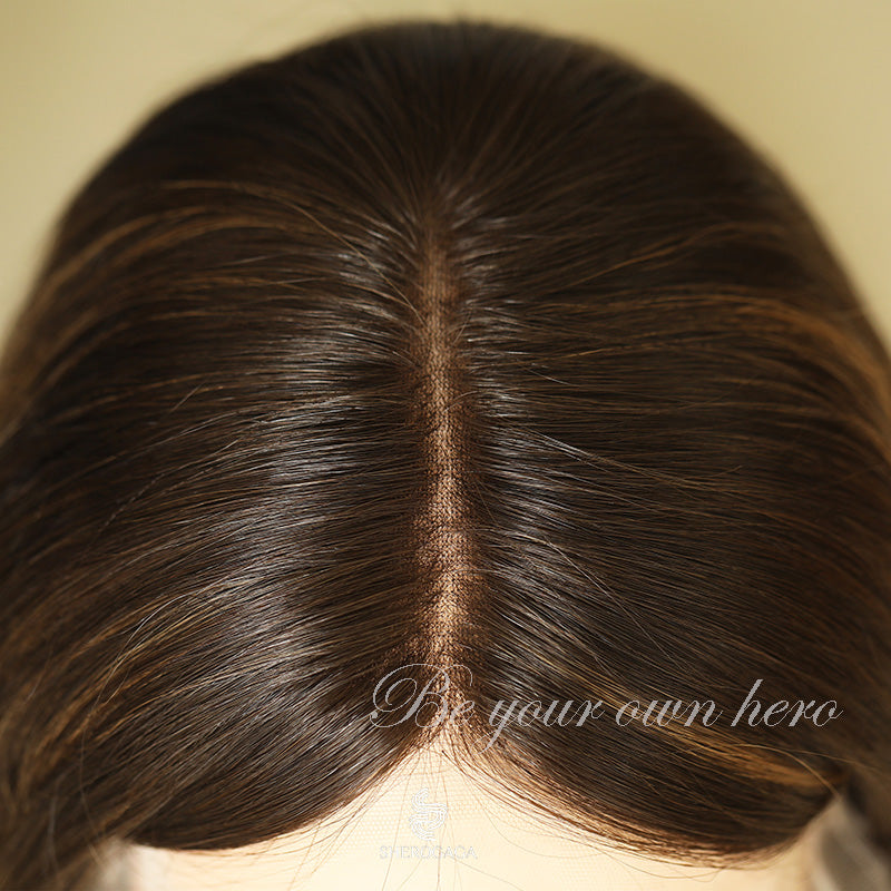 Neutral Brown Lace Top Wig