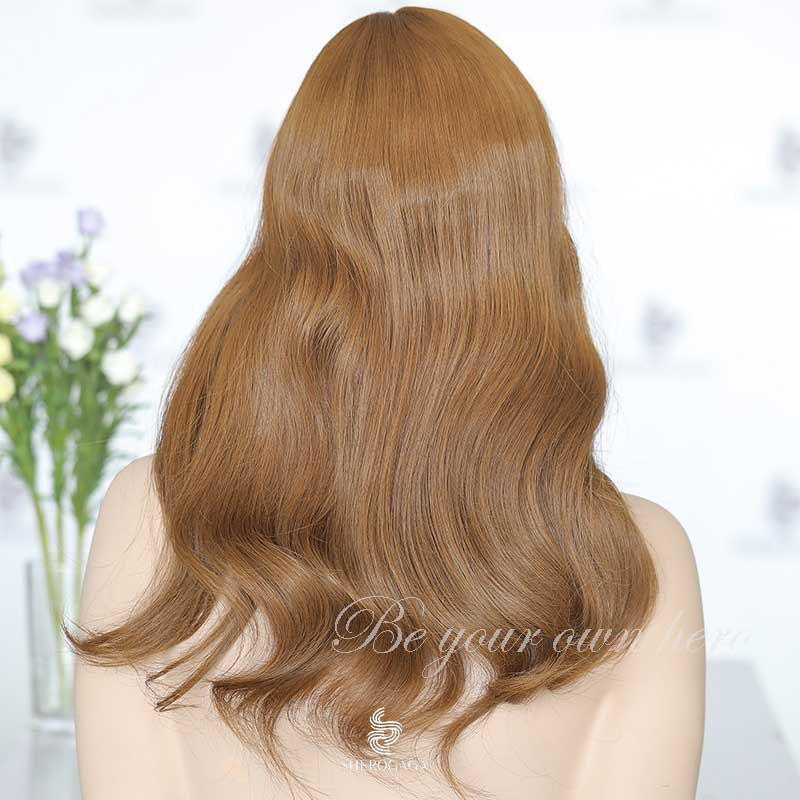 Copper Brown Human Hair Silk Topper 8x8