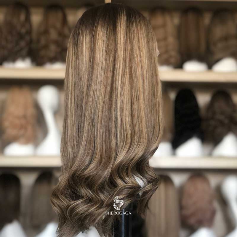  Blend Brown Balayage Top Lace Wig