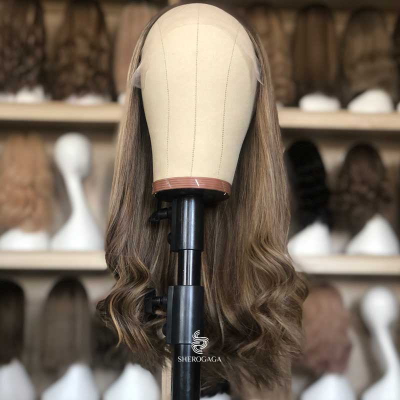  Blend Brown Balayage Top Lace Wig