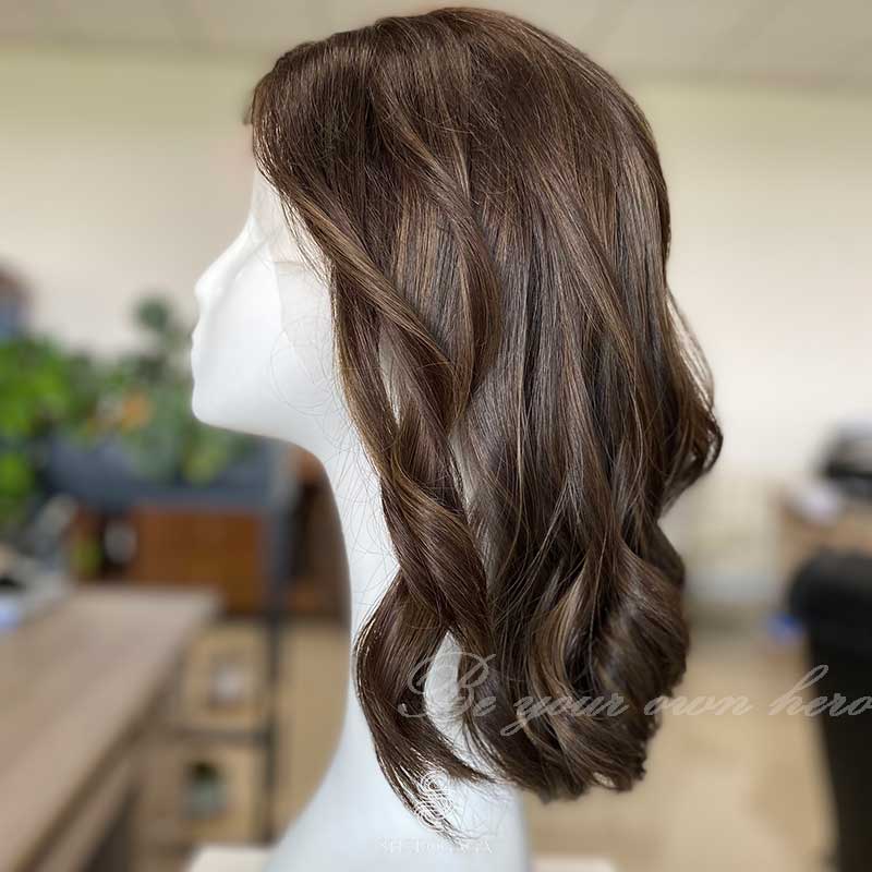 Super Deal Natural Human Hair Lace Top Wigs