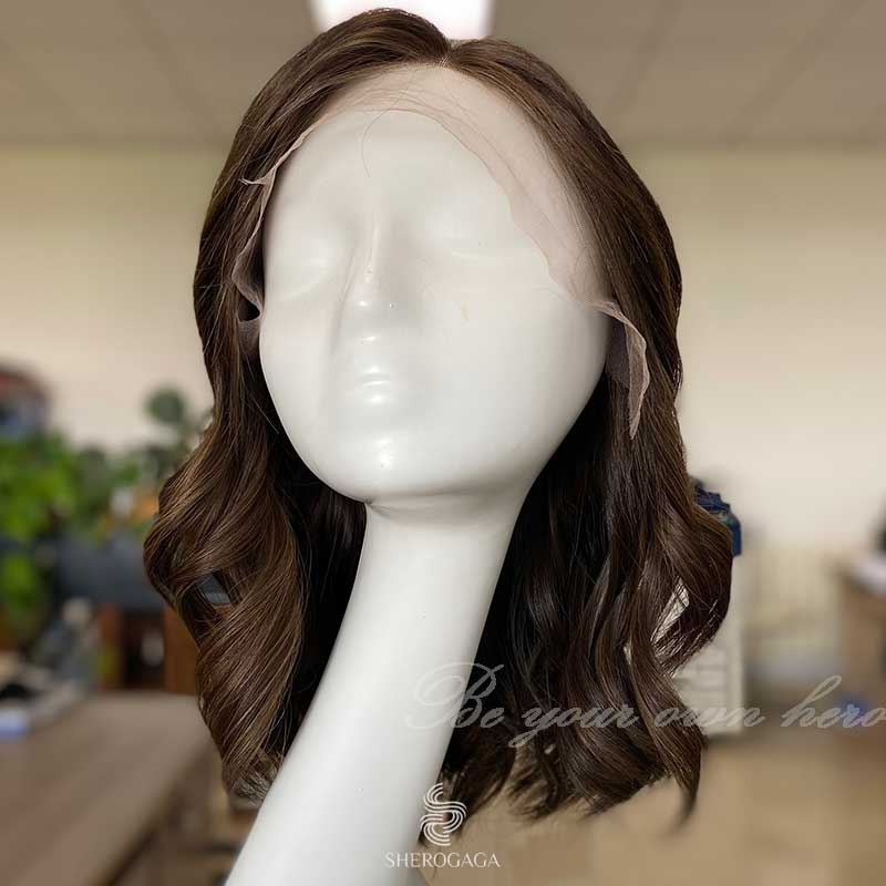 Super Deal Natural Human Hair Lace Top Wigs