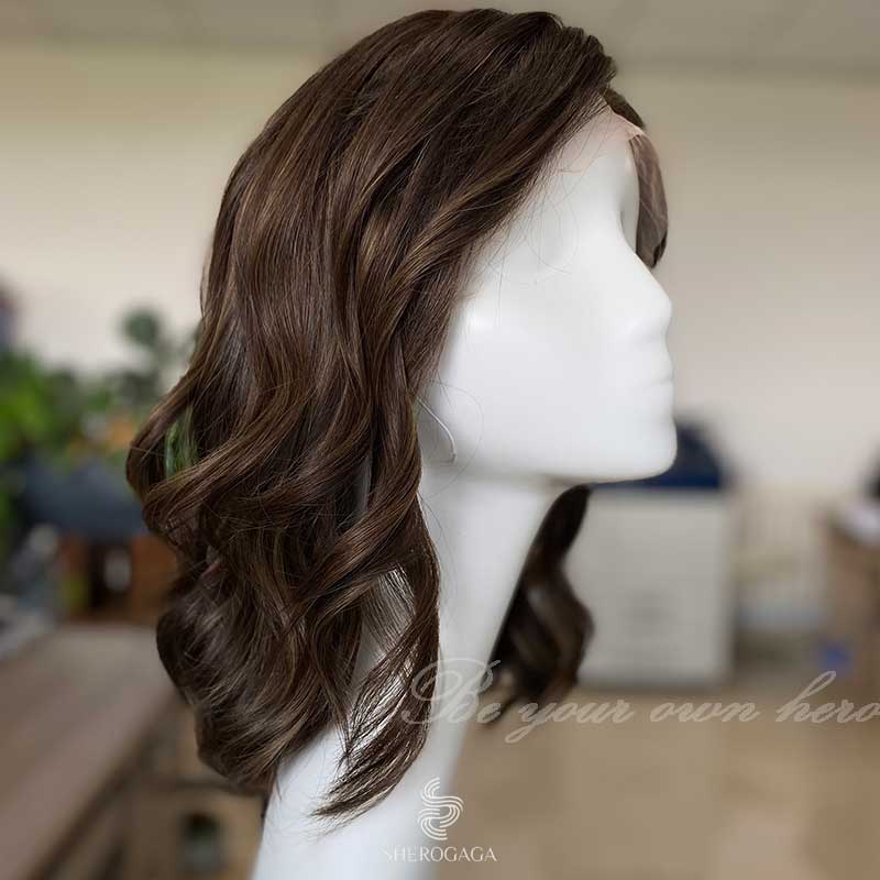 Super Deal Natural Human Hair Lace Top Wigs