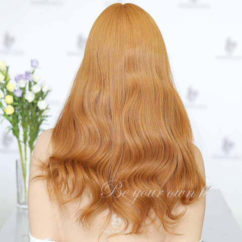 Copper Ginger Human Hair Silk Topper 8x8