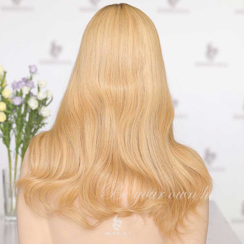 Honey Blonde Human Hair Silk Topper 8x8