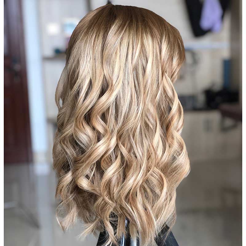 16'' Lace Top Wig Blonde Balayage