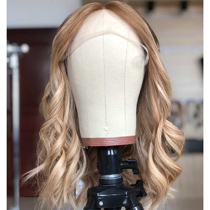 16'' Lace Top Wig Blonde Balayage