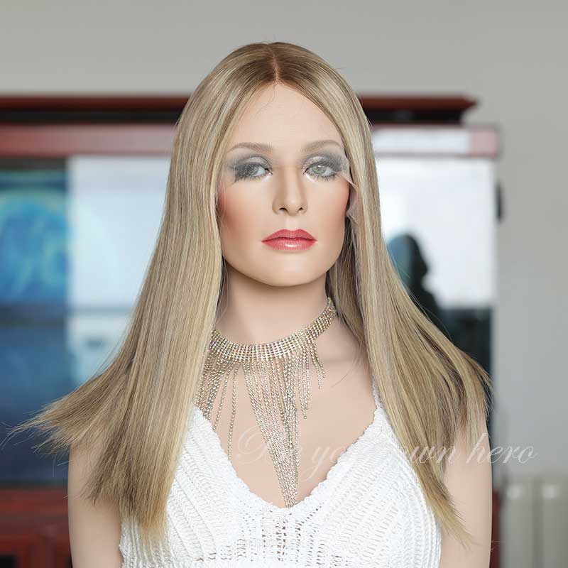 Hot Blonde Lace Top Wig 18'' M