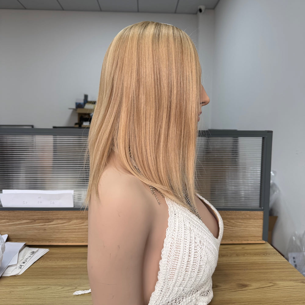 Blonde with golden undertones silk topper