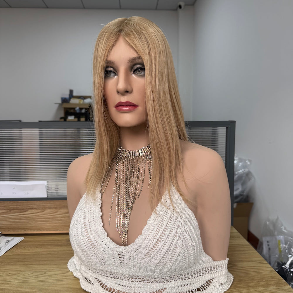 Blonde with golden undertones silk topper