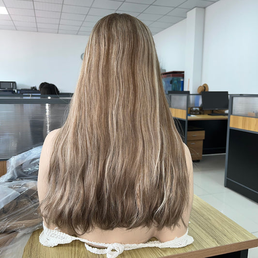 Ash Brown Blend Lace Top Wig