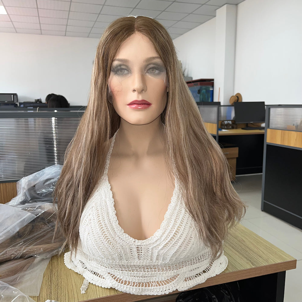 Ash Brown Blend Lace Top Wig