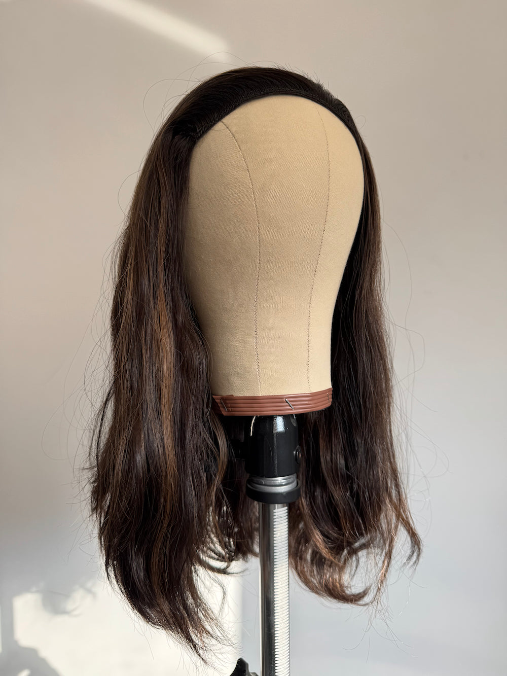 Dark brown with highlights bandfall