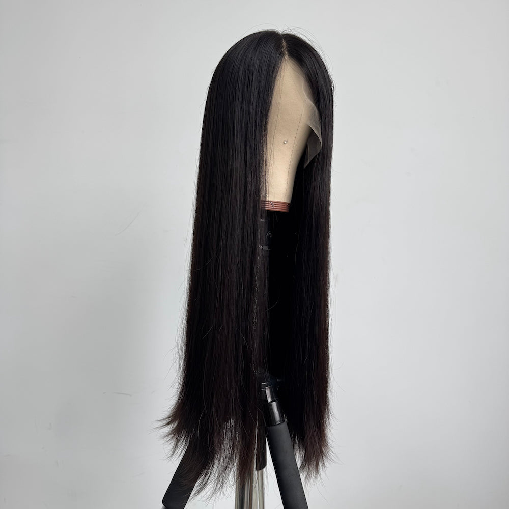 Darkest brown chestnut lace top wig