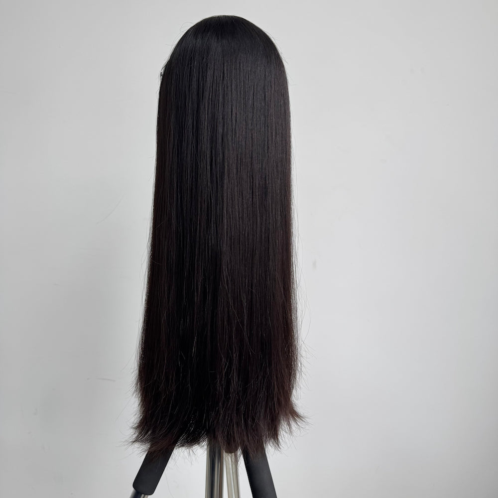 Darkest brown chestnut lace top wig