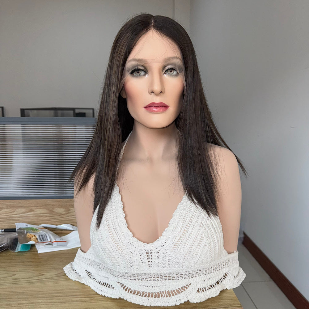 Natural Brown Balayage Lace Top Wig
