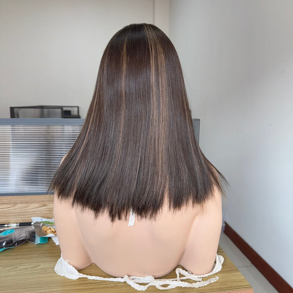 Natural Brown Balayage Lace Top Wig