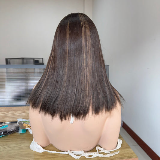 Natural Brown Balayage Lace Top Wig