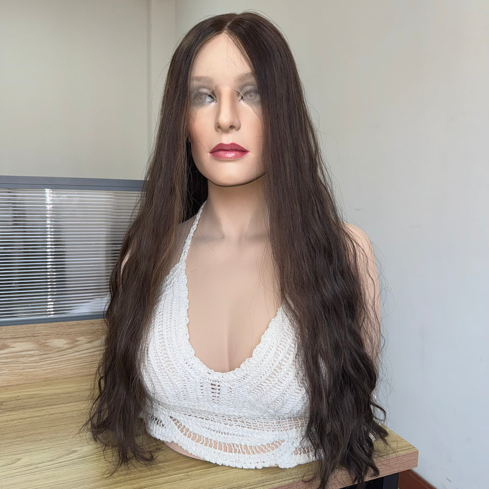 Soft Blend Brunette Lace Top Wig