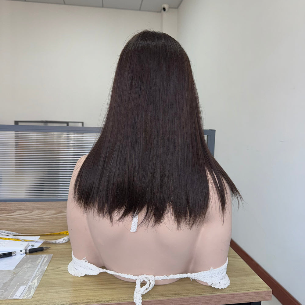 Natural Dark Brown Lace Top Wig