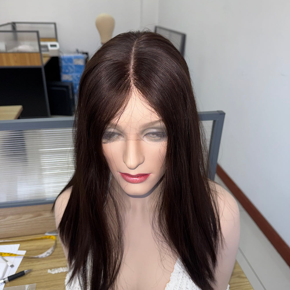 Natural Dark Brown Lace Top Wig