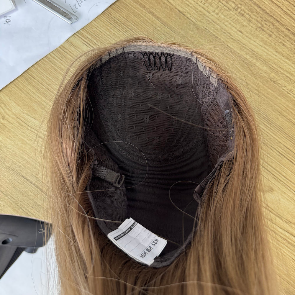 POSH European Hair Skin Top Sheitel with a Flat Ribbon Front