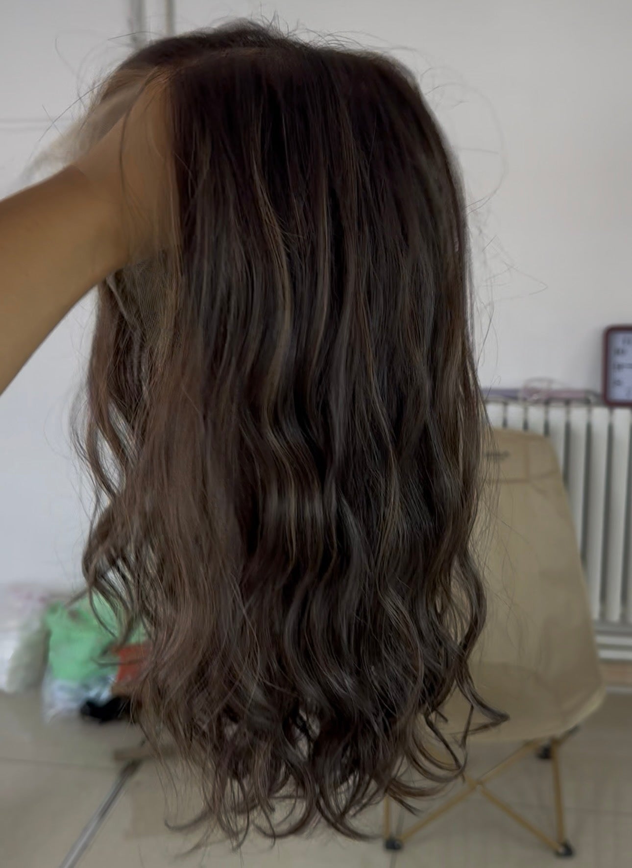 Natural #8/2  Brunette Blend lace top wig