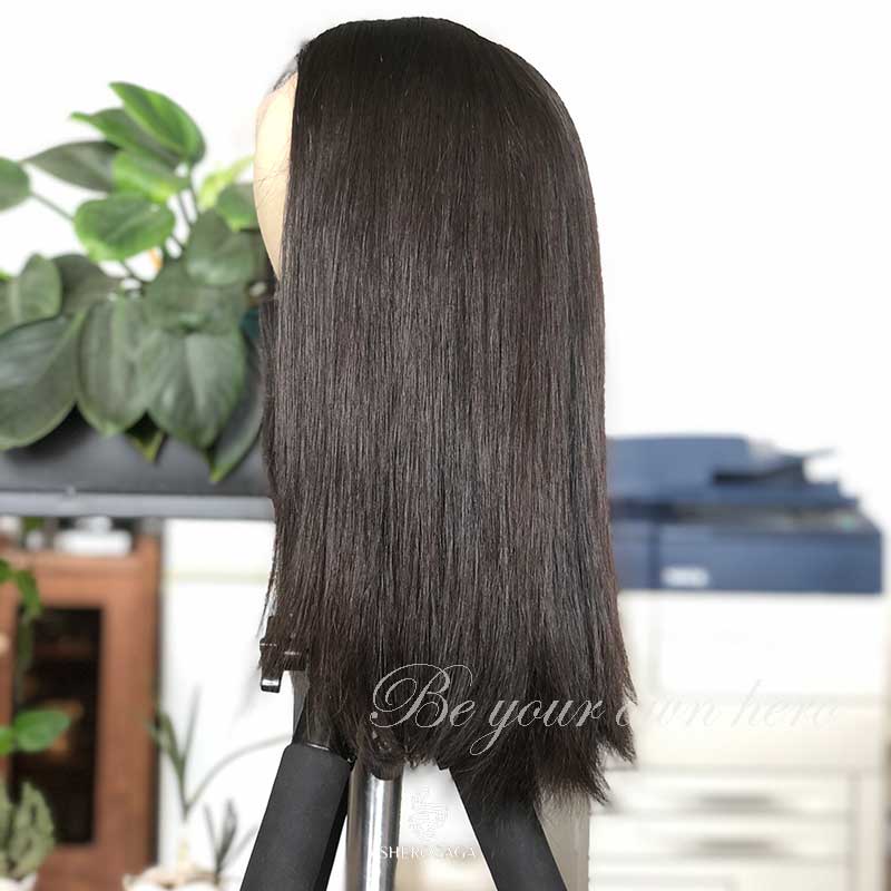 Unprocessed Human Hair Lace Wigs Darkest Brown