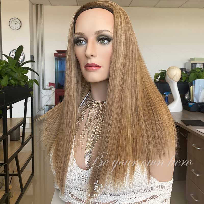 Warm Blonde Headband Fall Wig 18inches