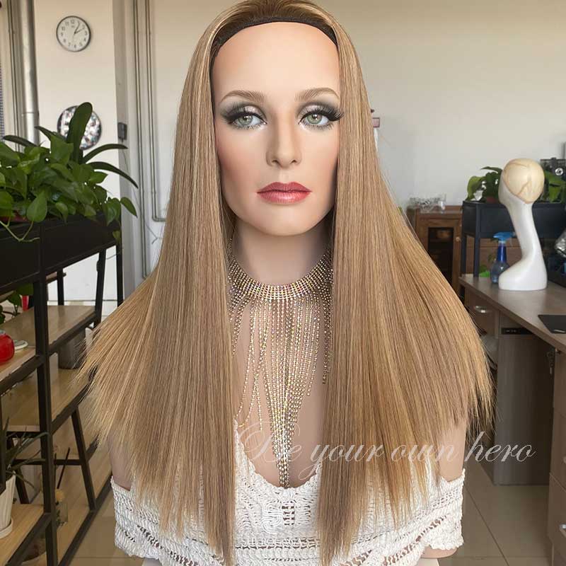 Warm Blonde Headband Fall Wig 18inches