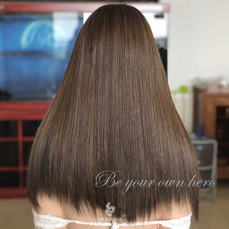 Premium Human Hair Headband Fall Wig 20 inches