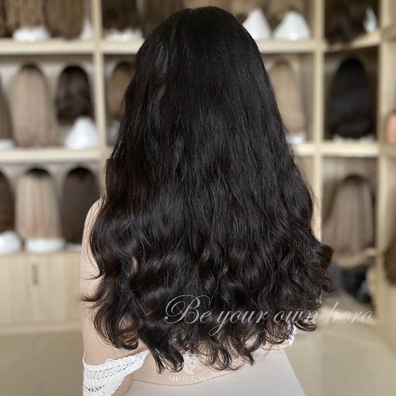 Stock 20'' Loose Curly Lace Top Wig with Silk Liner