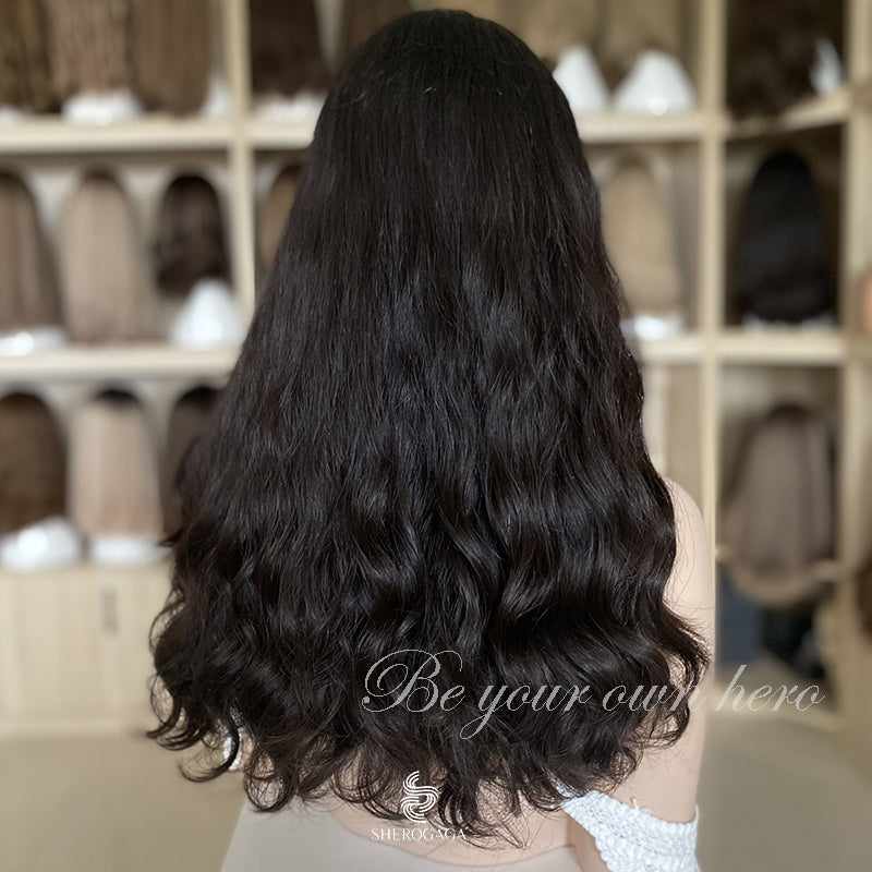 Stock 20'' Loose Curly Lace Top Wig with Silk Liner