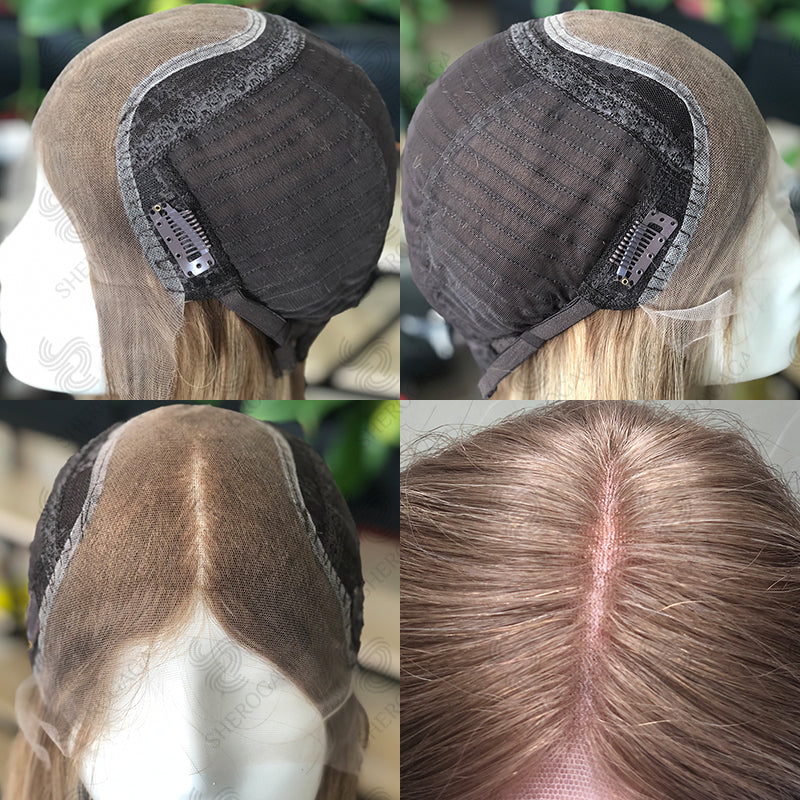 Thin Highlight Lace Top Wig 1B/8C