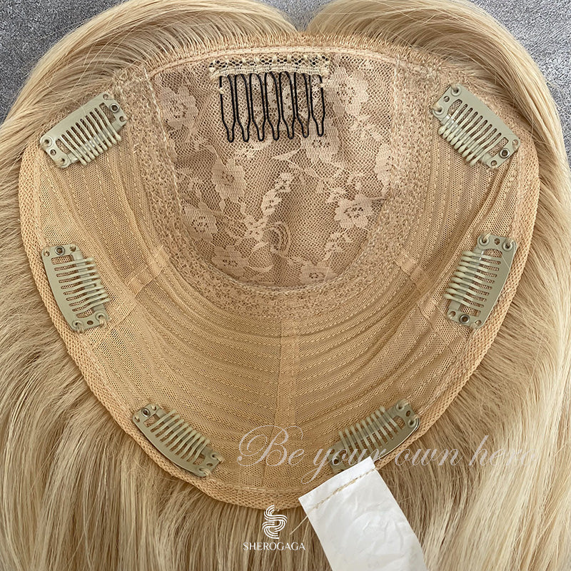 Bleached blonde hair topper