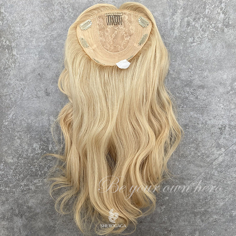 Bleached blonde hair topper